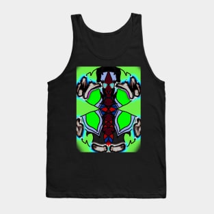 Alien on reflective green Tank Top